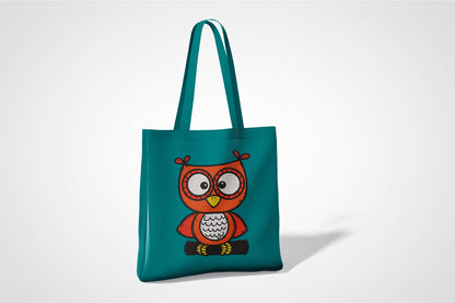 Cute Owl Embroidery Design, Adorable Kawaii Owl Machine Embroidery Pattern, Funny Orange Owl Embroidery Design