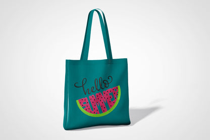Hello Summer Watermelon Embroidery Design, Cute Watermelon Machine Embroidery Pattern, Summer Fruit Embroidery Design
