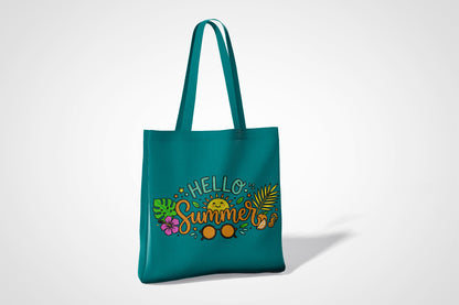 Hello Summer Embroidery Design, Tropical Leaves Summer Machine Embroidery Pattern, Cute Beach Vacation Embroidery Design
