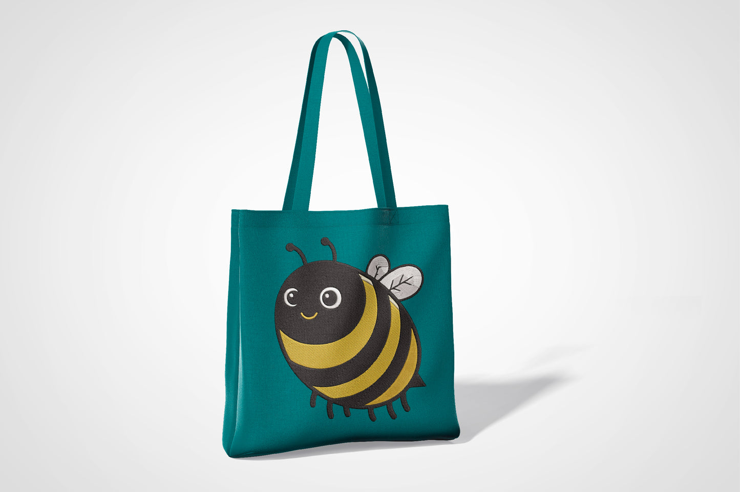 Cute Honey Bee Embroidery Design, Adorable Kawaii Bumble Bee Machine Embroidery Pattern, Cheerful Yellow and Black Honey Bee Embroidery Design
