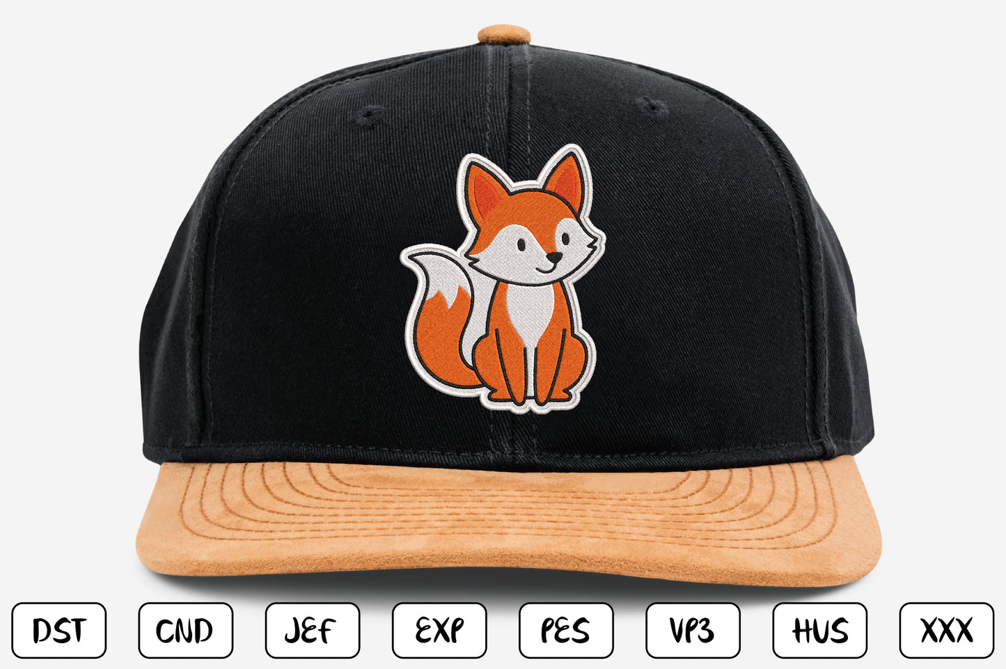 Cute Fox Patch Embroidery Design, Adorable Fox Machine Embroidery Pattern, Kawaii Woodland Fox Embroidery Design,