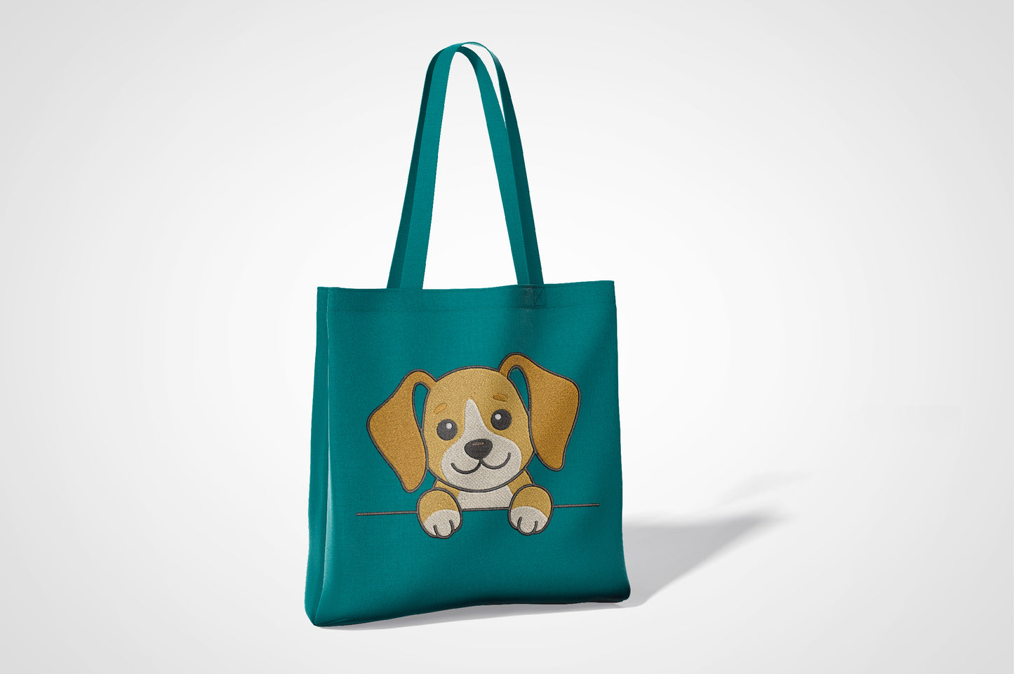 Cute Puppy Peeking Embroidery Design, Adorable Puppy Machine Embroidery Pattern, Cute Dog Embroidery Design