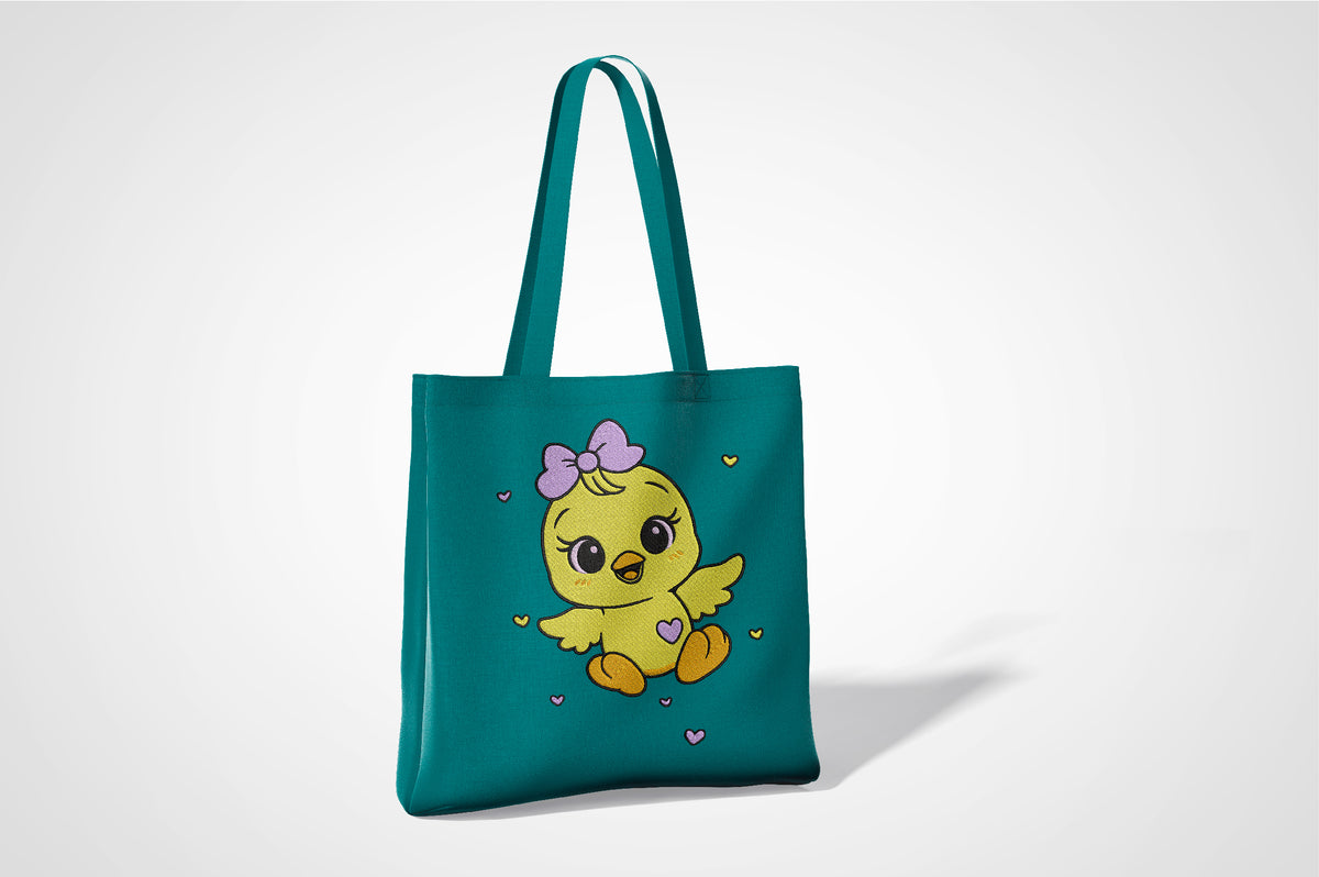Cute Chick Embroidery Design, Adorable Kawaii Baby Chick Machine Embroidery Pattern, Cute Easter Chicken Embroidery Design