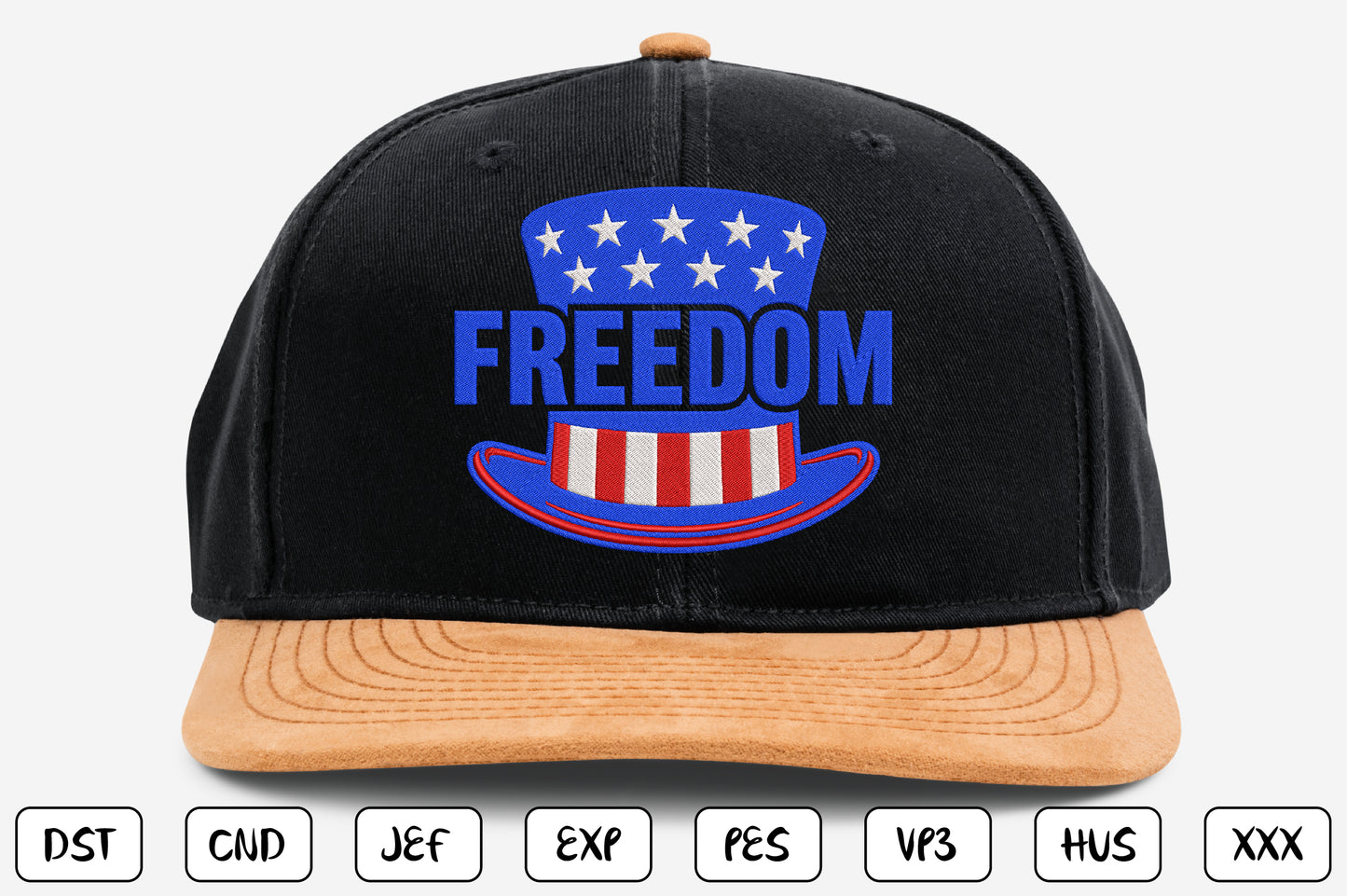 Patriotic Freedom Embroidery Design, American Freedom Machine Embroidery