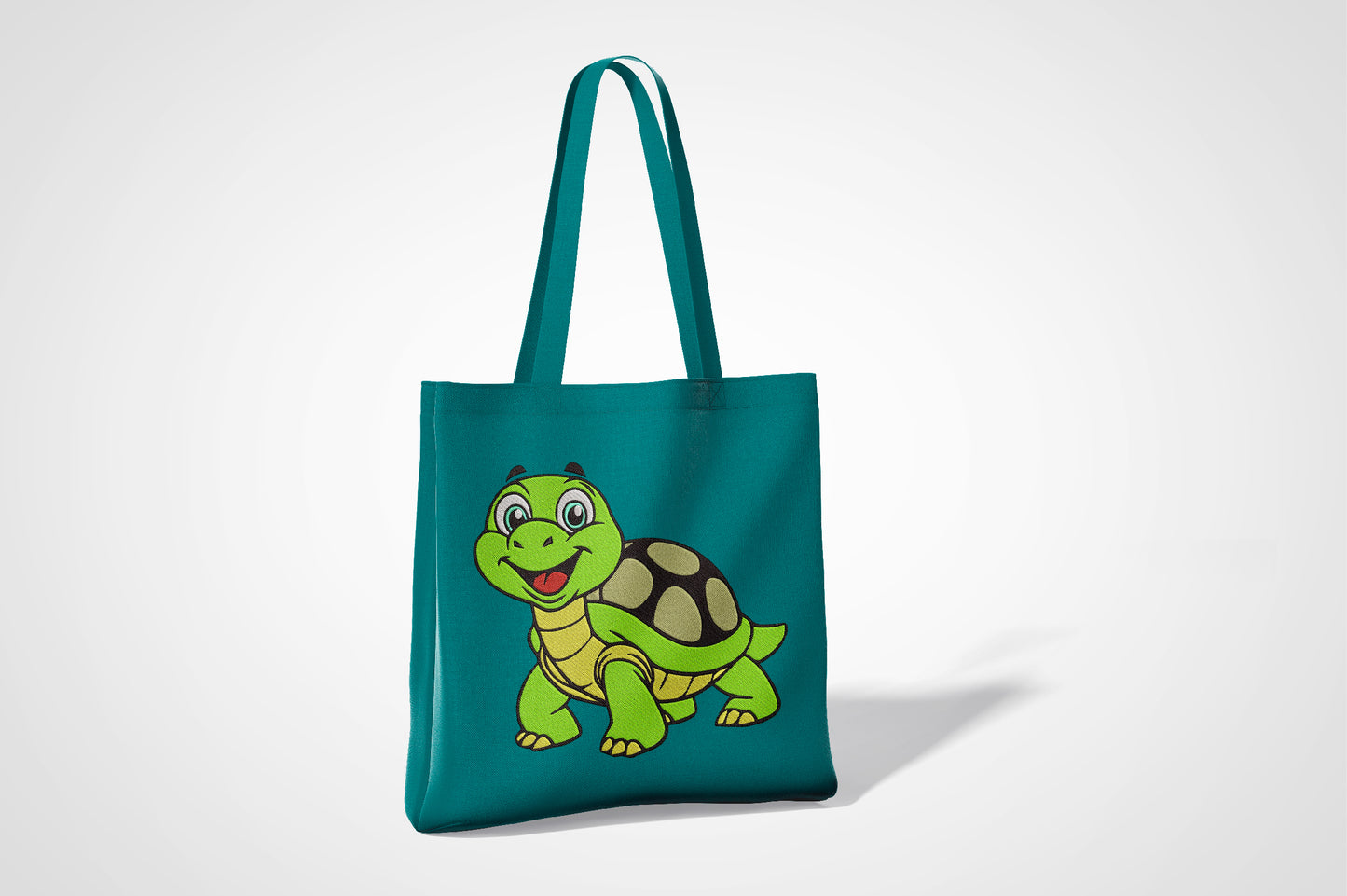 Cute Turtle Embroidery Design, Adorable Cartoon Turtle Machine Embroidery Pattern
