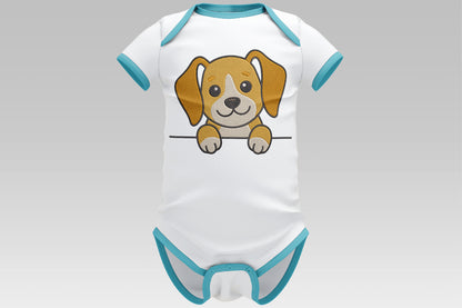 Cute Puppy Peeking Embroidery Design, Adorable Puppy Machine Embroidery Pattern, Cute Dog Embroidery Design