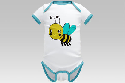 Cute Bee Embroidery Design, Adorable Kawaii Bee Machine Embroidery Pattern, Cute Honey Bee Embroidery Design