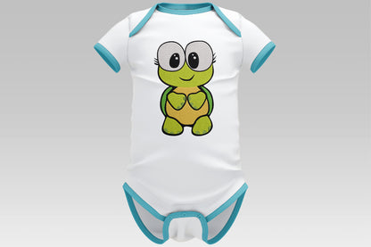 Cute Turtle Embroidery Design, Adorable Kawaii Turtle Machine Embroidery Pattern, Cute Sea Turtle Embroidery Design