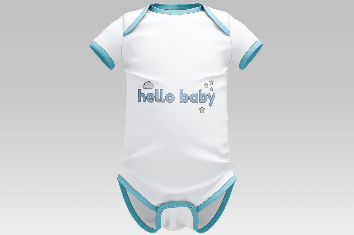 Cute Hello Baby Embroidery Design, Adorable Baby Machine Embroidery Pattern, Sweet Hello Baby Embroidery Design
