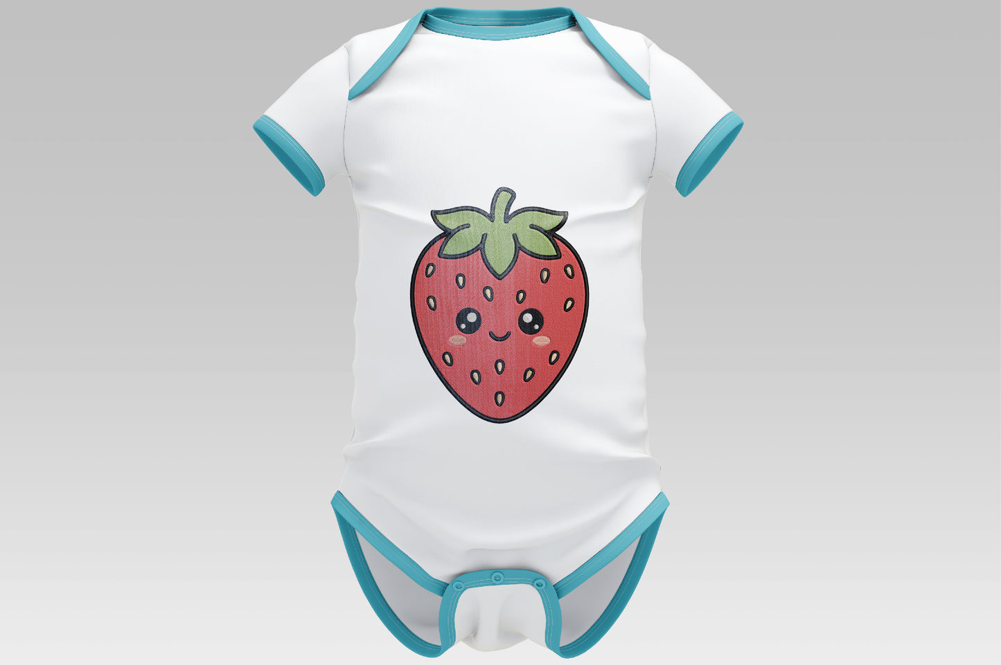Cute Kawaii Strawberry Embroidery Design, Adorable Strawberry Machine Embroidery Pattern, Sweet Fruit Embroidery Design