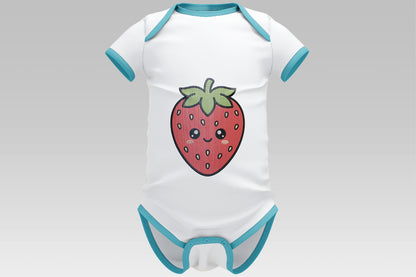 Cute Kawaii Strawberry Embroidery Design, Adorable Strawberry Machine Embroidery Pattern, Sweet Fruit Embroidery Design