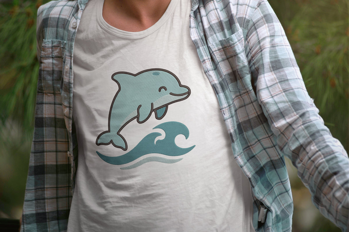 Cute Shark Embroidery Design, Adorable Kawaii Shark Machine Embroidery Pattern, Playful Ocean Shark Embroidery Design