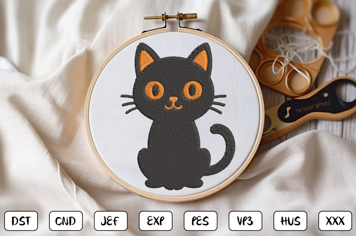 Mini Halloween Machine Embroidery Set – Cute Spooky Halloween Embroidery Designs, Small Ghost, Pumpkin, Bat & Witch Machine Embroidery