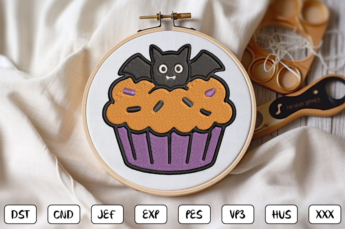 Groovy Halloween Embroidery Bundle – Retro 70s Halloween Machine Embroidery Designs,