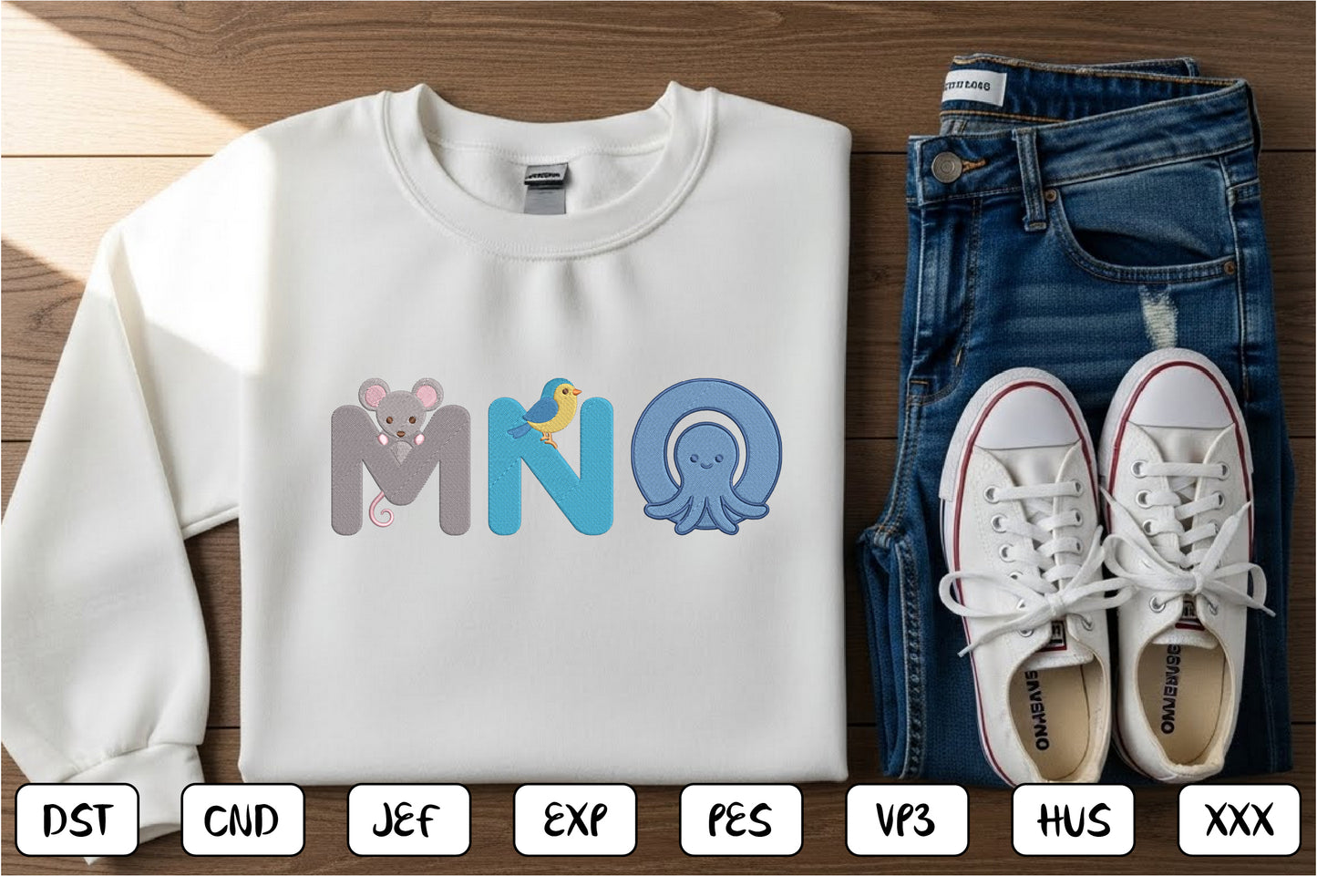 Animal Alphabet Machine Embroidery Design – Cute Animal ABC Embroidery Pattern, Adorable Alphabet Machine Embroidery Designs