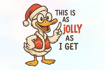 Funny Christmas Duck PNG