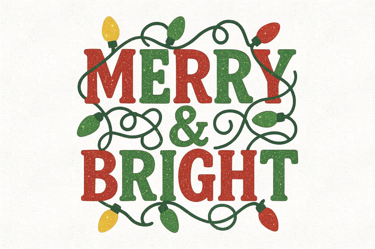 Merry and Bright Christmas PNG