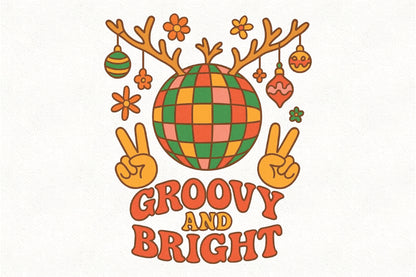 Groovy and Bright Christmas PNG