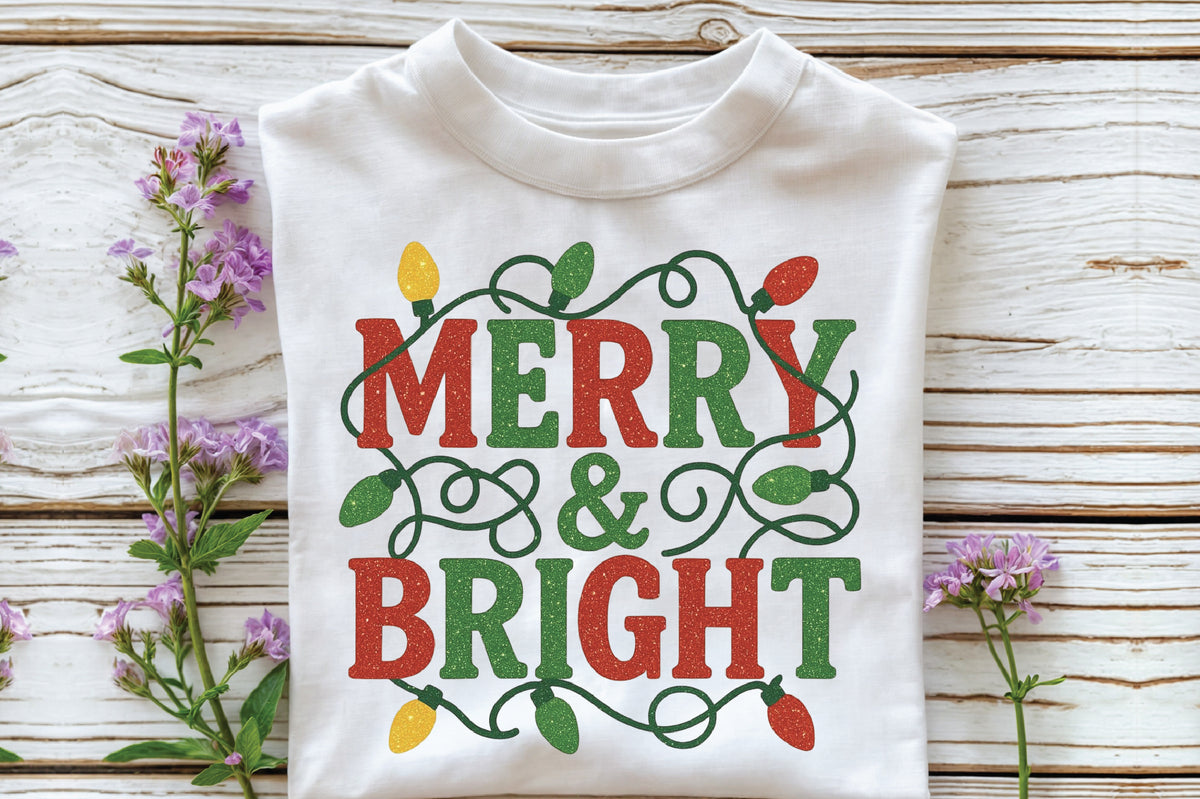 Merry and Bright Christmas PNG