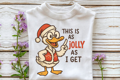 Funny Christmas Duck PNG