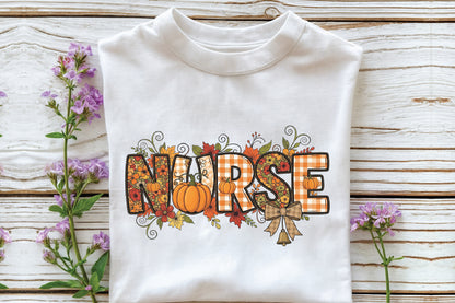 Fall Nurse PNG Sublimation Design