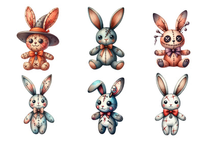Halloween Voodoo Bunny Doll PNG Bundle 33 Designs