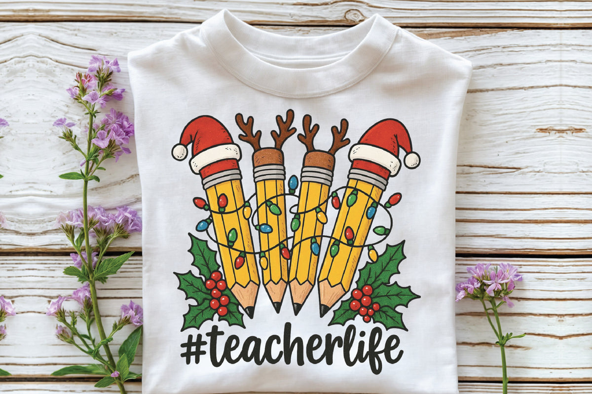 Teacher Life Christmas PNG