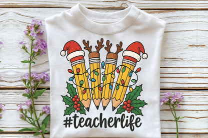 Teacher Life Christmas PNG
