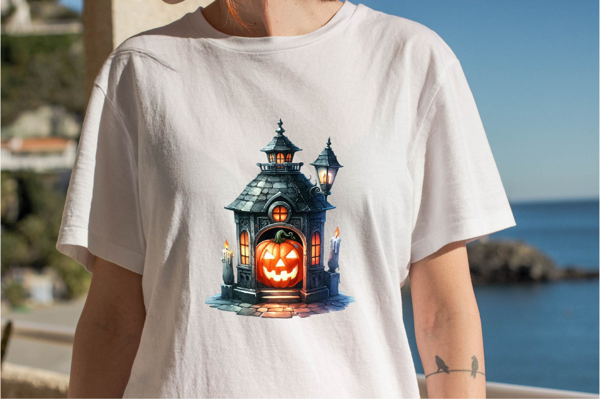 26 Halloween Haunted Lantern Clipart PNG Bundle