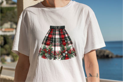 31 Christmas Plaid Skirt Clipart Bundle