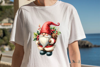 Christmas Lychee Gnome Watercolor Clipart PNG Bundle