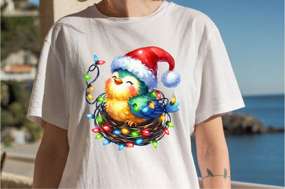 26 Christmas Funny Bird Clipart Bundle