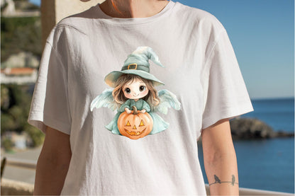 25 Halloween Cute Angel Clipart PNG Bundle