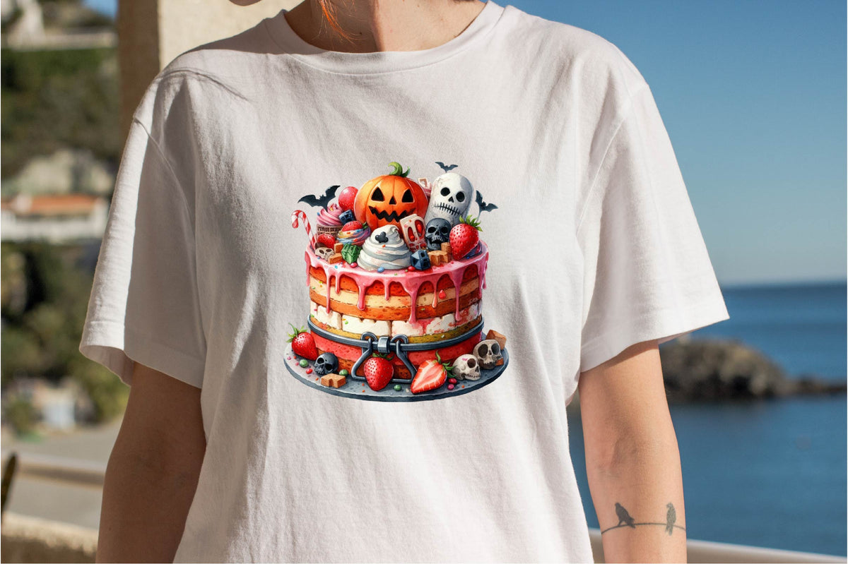 27 Halloween Party Cake Clipart PNG Bundle