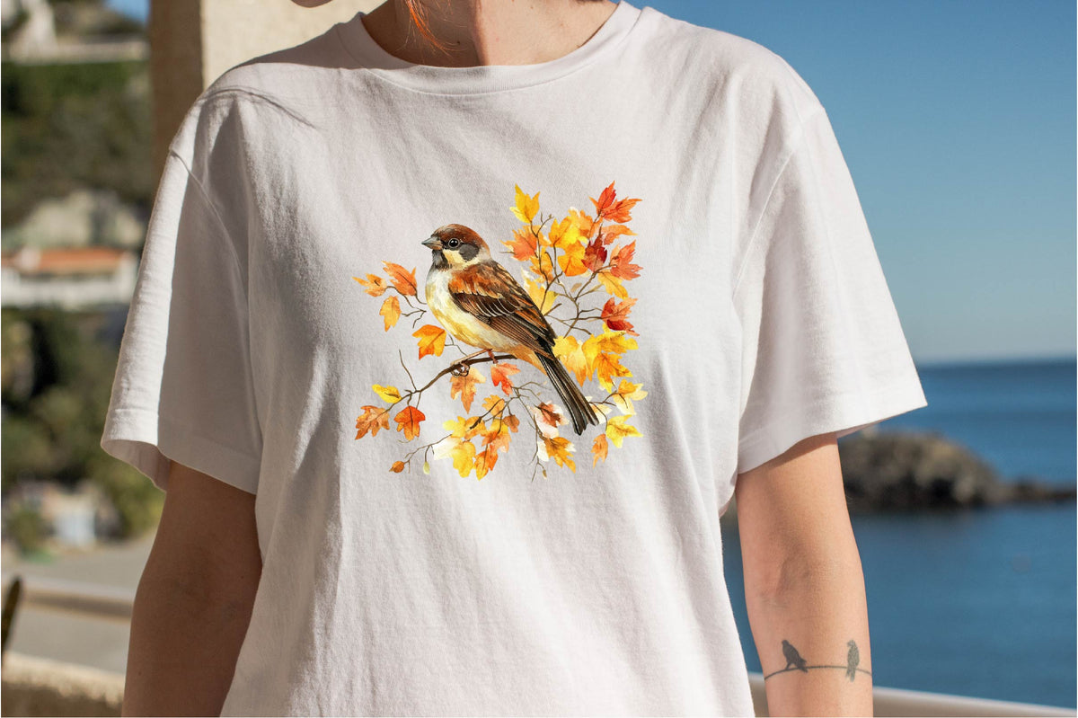 Autumn Sparrows Bird Clipart Bundle 24 Fall Sparrow Designs