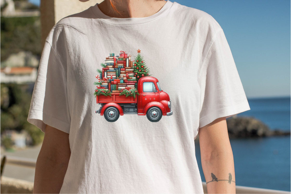 30 Christmas Red Truck Clipart Bundle PNG, Vintage Holiday Truck Christmas Sublimation