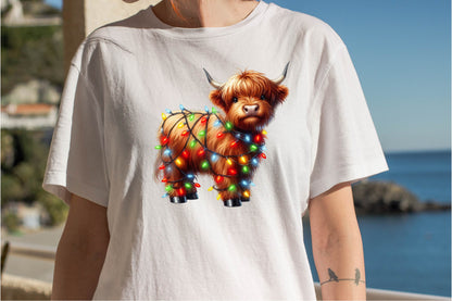 31 Christmas Highland Cow Clipart Bundle