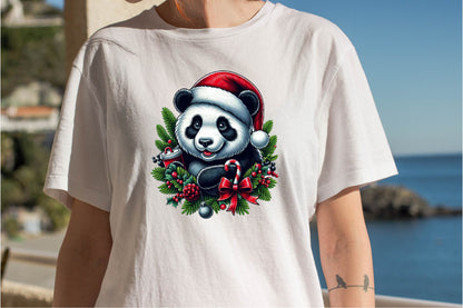27 Christmas Panda Clipart Bundle PNG, Cute Panda Christmas Sublimation