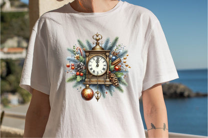 28 Christmas Pendulum Clock Clipart Bundle
