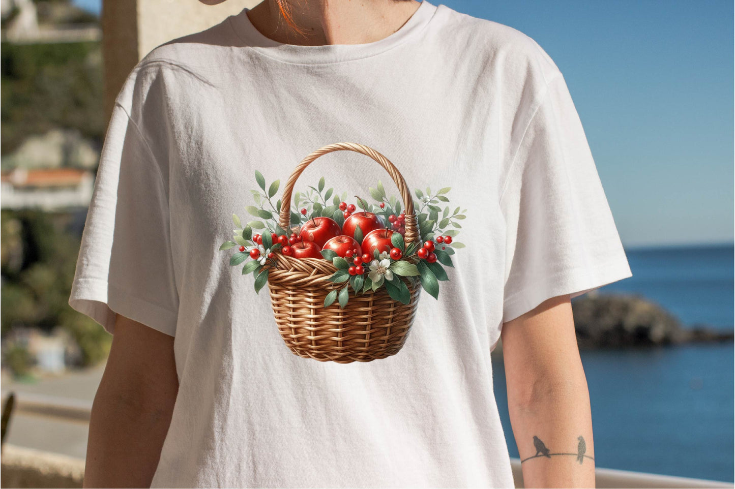 Christmas Apple Basket PNG Bundle 25 Festive Fruit Clipart Designs