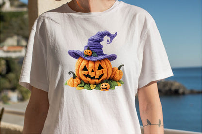 24 Halloween Crochet Pumpkin Pattern Clipart Bundle