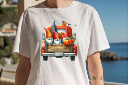 30 Halloween Gnomes Truck Clipart Bundle PNG, Cute Gnome Pumpkin Truck Sublimation Designs