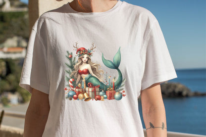 Christmas Mermaid PNG Bundle 22 Festive Mermaid Designs