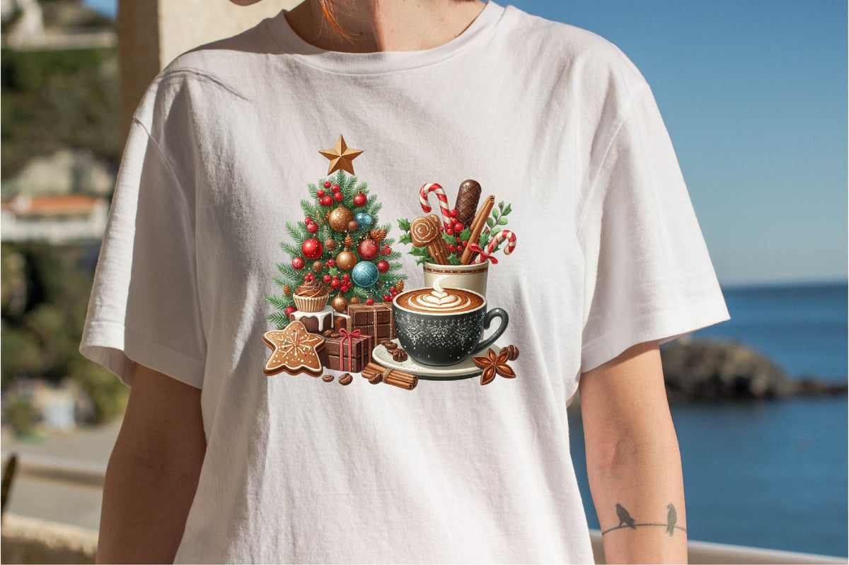 Christmas Chocolate Coffee Clipart Bundle 34 Holiday Coffee PNG Designs