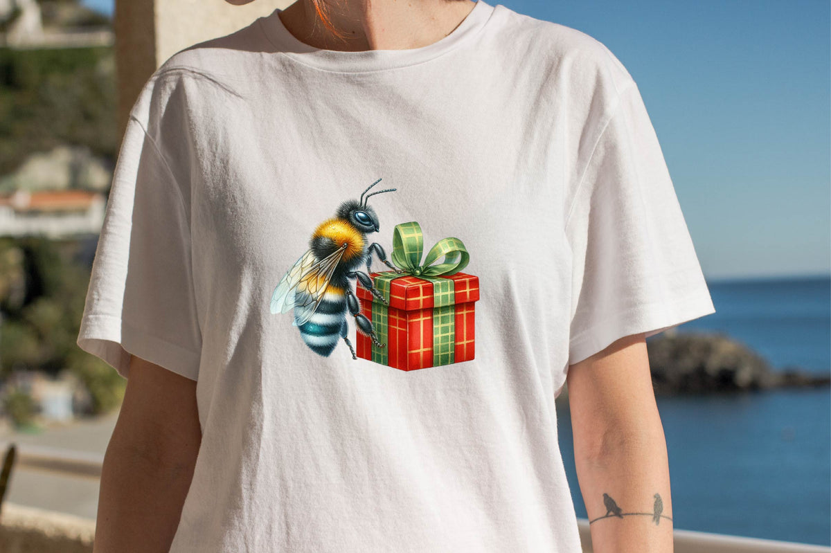 Christmas Bee Sitting PNG Clipart Bundle