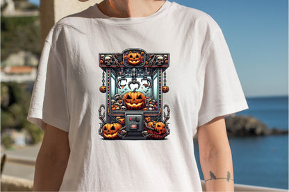 26 Halloween Claw Machine Clipart Bundle PNG, Spooky Pumpkin Arcade Game Sublimation