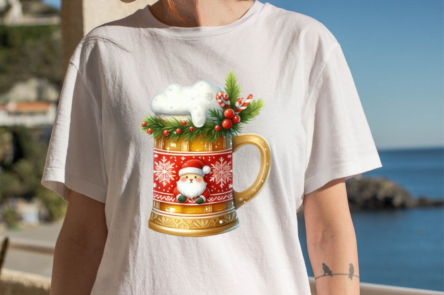 Christmas Beer Cup PNG Bundle 27 Festive Beer Mug Designs