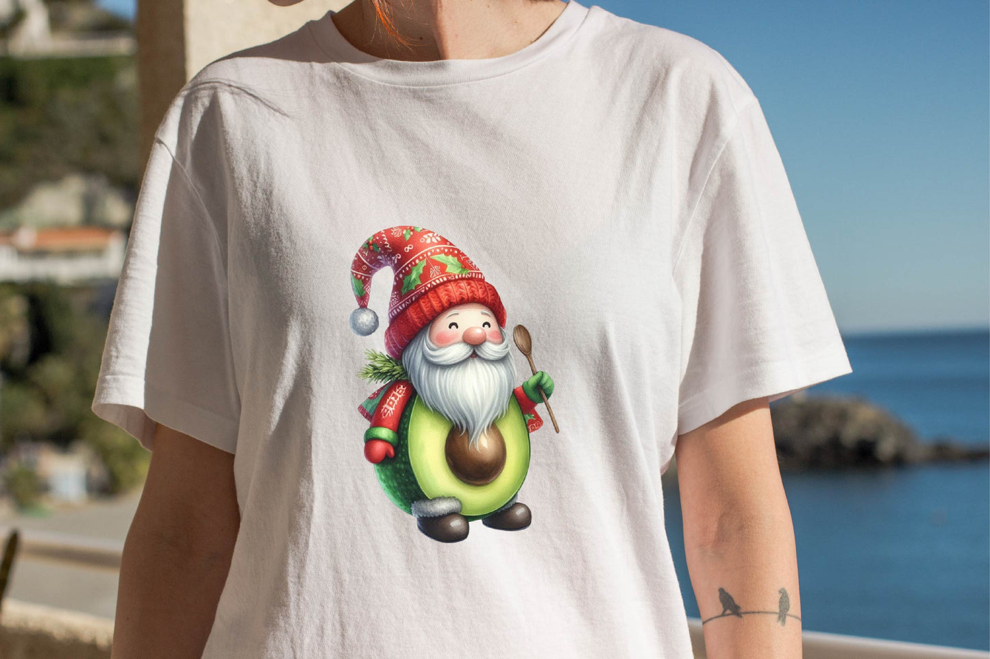 Christmas Avocado Gnome PNG Bundle 28 Festive Clipart Designs