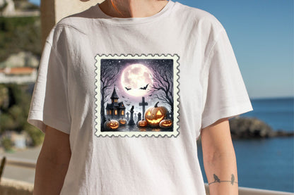 24 Halloween Sublimation Postage Stamps PNG Bundle
