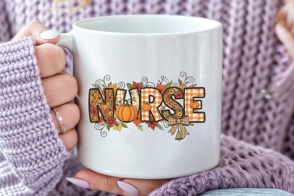 Fall Nurse PNG Sublimation Design
